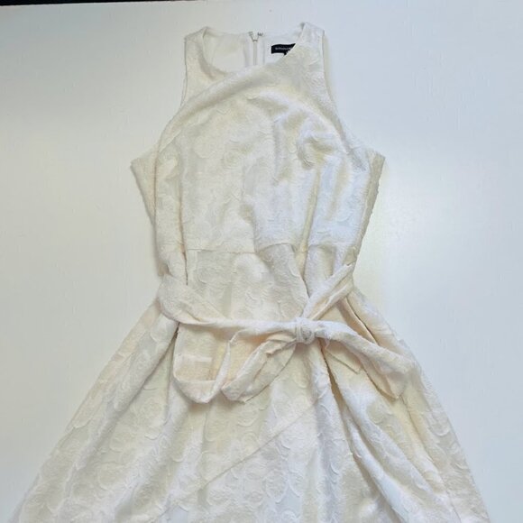 NWT Banana Republic Dress Floral Asymmetrical Fit Flare Wedding Party Texture 2 - Picture 4 of 12